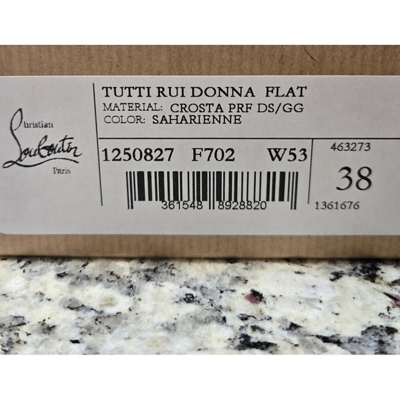 NEW Christian Louboutin Beige Suede Tutti Rui Sneaker Size 38 - Picture 12 of 12